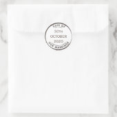 ヴィンテージPassport結婚ステッカー ラウンドシール (バッグ)