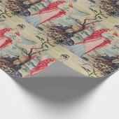 ヴィンテージPBNのアジア女性の包装紙 ラッピングペーパー (角)