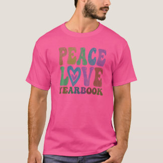ヴィンテージPEACE LOVE YEARBOOKレトロ誌編集 Tシャツ