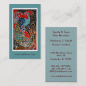 ヴィンテージPeacockカラフル名刺 名刺 (正面/裏面)