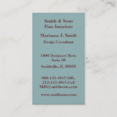 ヴィンテージPeacockカラフル名刺 名刺 (裏面)