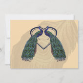 ヴィンテージPeacockメニューカード 招待状 (裏面)