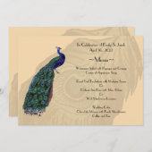 ヴィンテージPeacockメニューカード 招待状 (正面/裏面)