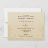 ヴィンテージPeacock披露宴カード横 招待状 (裏面)