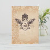 ヴィンテージPeacock結婚式招待状1.0 招待状 (スタンド正面)