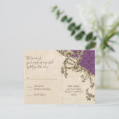 ヴィンテージPeacock & Etchings、ポストカードRSVP インビテーションポストカード (スタンド正面)