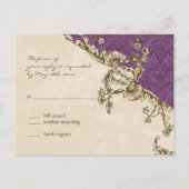 ヴィンテージPeacock & Etchings、ポストカードRSVP インビテーションポストカード (裏面)