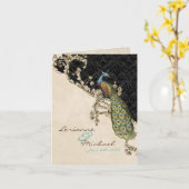 ヴィンテージPeacock & Etchings 結婚のThank You Notes カード (黄色い花)