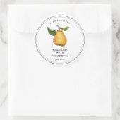 ヴィンテージPear Preserve Jam jar Canningラベル ラウンドシール (バッグ)