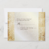 ヴィンテージPearl旋回RSVPには5x7招待状が必要 出欠カード (裏面)