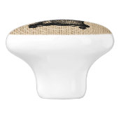 ヴィンテージPercolator on burlap – キャビネットのノブ セラミックノブ (側面)