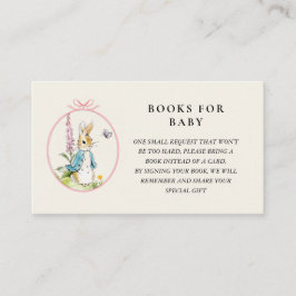 ヴィンテージPeter rabbit Baby girl Shower Book Request エンクロージャーカード