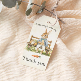 ヴィンテージPeter Rabbit Baby Shower Thank you ギフトタグ