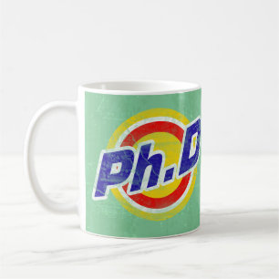 ヴィンテージPh.DかPhDまたは博士 コーヒーマグカップ