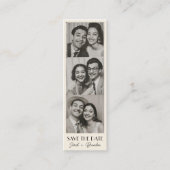 ヴィンテージPhotoboothブックマークQrcode日付を保存 コーリングカード (正面)