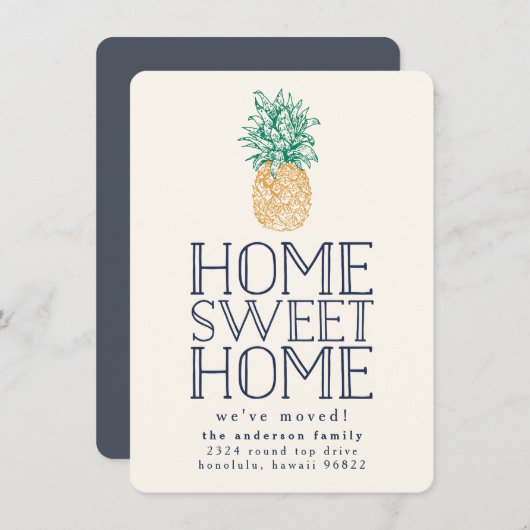 ヴィンテージPineapple Movingのお知らせ 案内状 (正面/裏面)