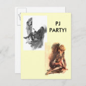 ヴィンテージPJパーティー! インビテーションポストカード (正面/裏面)