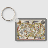 ヴィンテージPlanisphere Star Map by Nicholas de Fer キーホルダー (裏面)