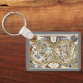 ヴィンテージPlanisphere Star Map by Nicholas de Fer キーホルダー (裏面)