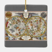 ヴィンテージPlanisphere Star Map by Nicholas de Fer セラミックオーナメント (裏面)