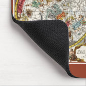 ヴィンテージPlanisphere Star Map by Nicholas de Fer マウスパッド (コーナー)