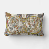 ヴィンテージPlanisphere Star Map by Nicholas de Fer ランバークッション (正面)