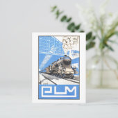 ヴィンテージPLM列車フランスの旅行ポスター ポストカード (スタンド正面)