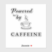 ヴィンテージPowered by Caffeineタイポグラフィ引用文 シール (シート)