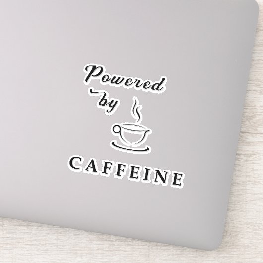 ヴィンテージPowered by Caffeineタイポグラフィ引用文 シール (詳細)