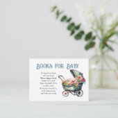 ヴィンテージPramベビーシャワーブックベビー エンクロージャーカード (スタンド正面)