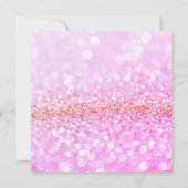 ヴィンテージPRAMベビーシャワー招待状ピンククリスタル 招待状 (裏面)