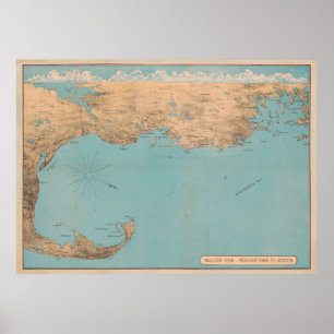 ヴィンテージProvince TownからBoston MA (1879) ポスター