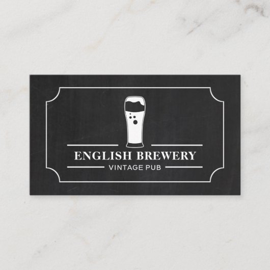 ヴィンテージPub Chalkboard, Pub/Brewery 名刺 (正面)