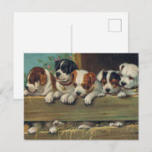 ヴィンテージPupsはがき ポストカード (正面/裏面)