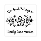 ヴィンテージPyrexパターン – 蝶金ゴールド-蔵書票 ラバースタンプ (インプリント)