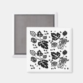 ヴィンテージPyrexパターン – Gooseberry (黒) マグネット (正面/裏面)