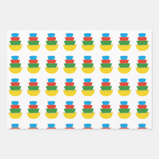 ヴィンテージPyrexラッピング紙の原色の混合 ラッピングペーパーシート