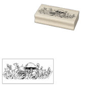 ヴィンテージPyrex Pattern – フォレストファンシーズマッシュルーム ラバースタンプ (押印)