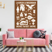 ヴィンテージPyrex Pattern – 初期アメリカ語（コロニアル） キャンバスプリント (インサイチュ (リビング))