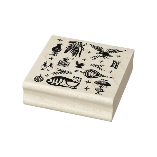 ヴィンテージPyrex Pattern – 初期アメリカ語（コロニアル） ラバースタンプ (スタンプ)