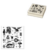 ヴィンテージPyrex Pattern – 初期アメリカ語（コロニアル） ラバースタンプ (押印)