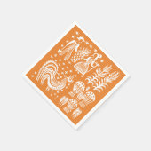 ヴィンテージPyrex Pattern - Butterprint (Amish農家) スタンダードカクテルナプキン (角)