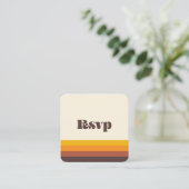 ヴィンテージQRコードRSVP応答 エンクロージャーカード (スタンド正面)