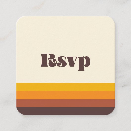 ヴィンテージQRコードRSVP応答 エンクロージャーカード (正面)