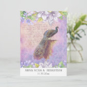 *～*ヴィンテージQR RSVP Peacock ビクトリアン AR24結婚 招待状 (スタンド正面)