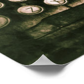 ヴィンテージQwertyタイプライター素朴キーボード ポスター (角)