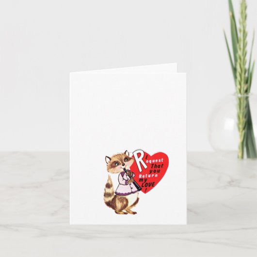 ヴィンテージRはアライグマ・バレンタイン カード (正面)