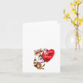 ヴィンテージRはアライグマ・バレンタイン カード (黄色い花)