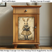 ヴィンテージRabbit & Open Book読のCT7デクページ 薄葉紙