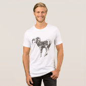 ヴィンテージRAM野生生物を保存 トライブレンドTシャツ (正面全面)